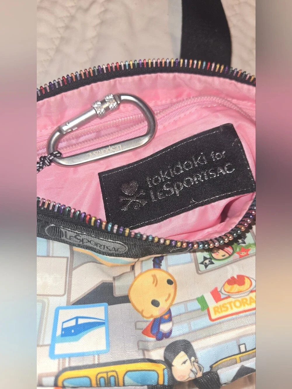 LeSportsac Tokidoki Multicolor Graphic Crossbody with Black Trim